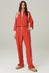 CALÇA MALHA FAIXA VERMELHO/ OFF WHITE